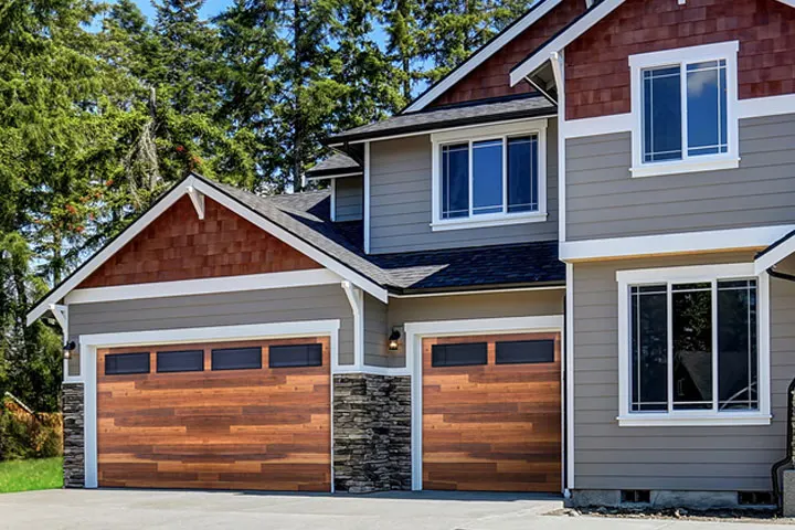AP200LV garage door shown on a home