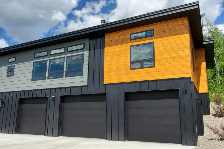 AP200 garage door shown on a home