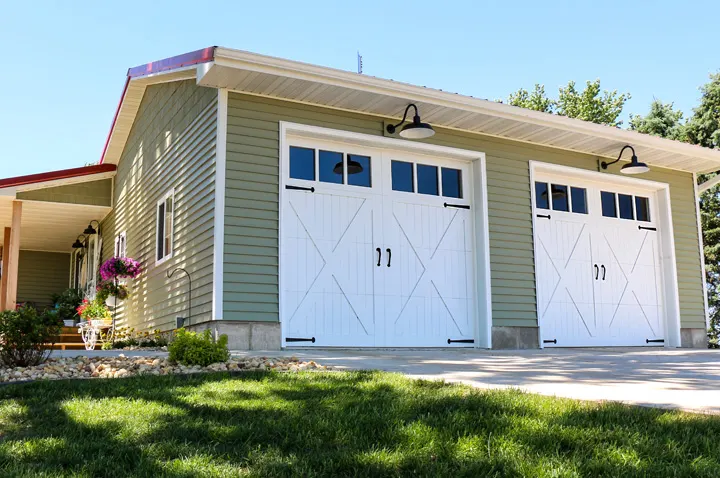 Eden Coast garage door shown on a home