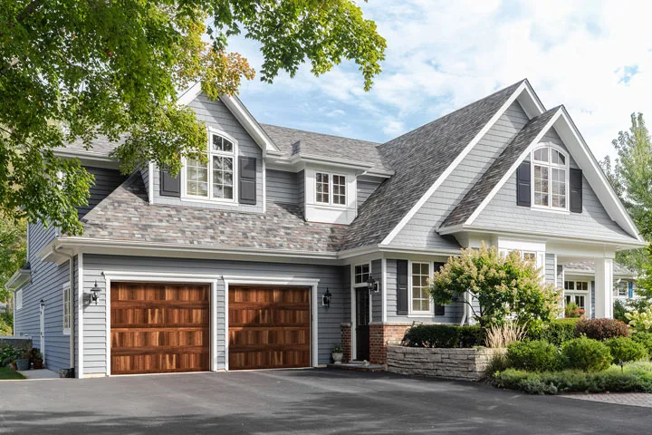 AP138 garage door shown on a home
