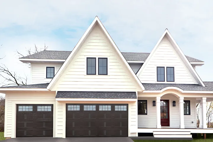 Country Manor garage door shown on a home