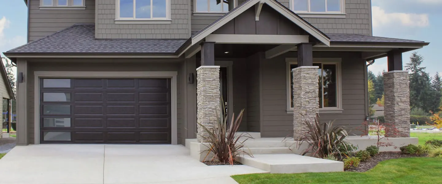 Clima Tech 4400 garage door shown on a home