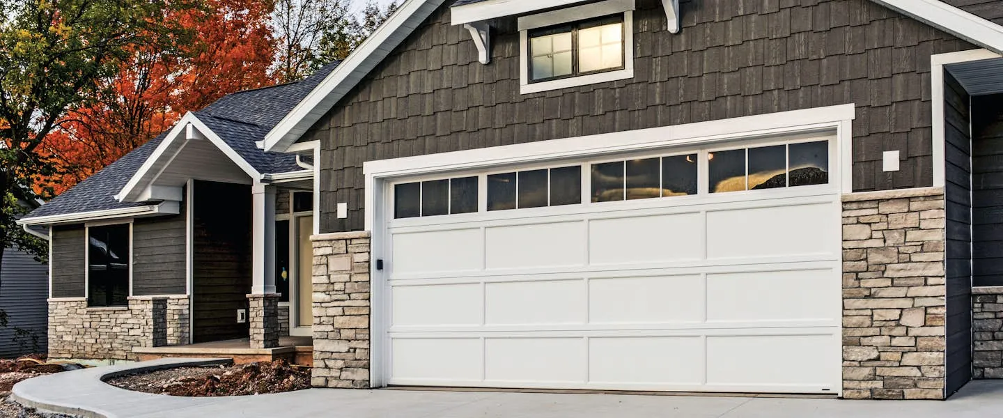 Deco Safe 5250 garage door shown on a home