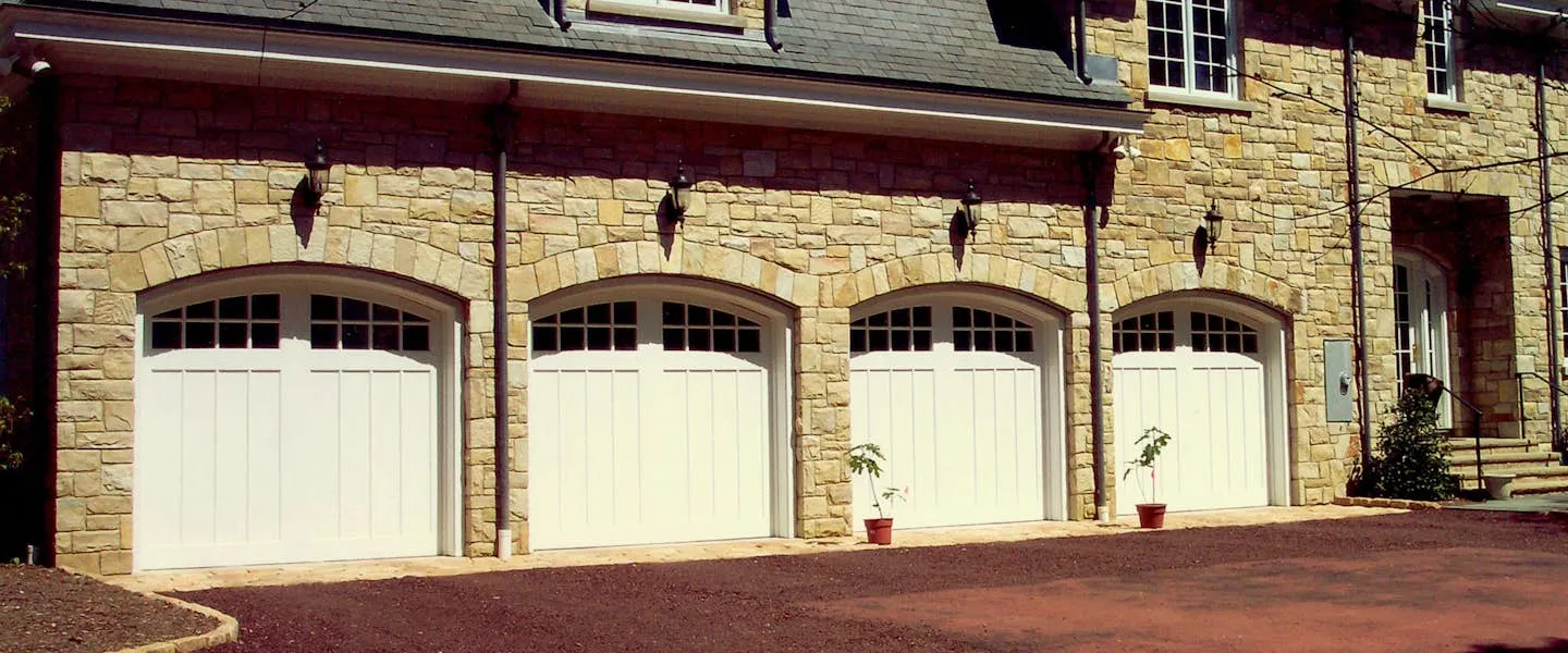 Heritage Classic E-Series garage door shown on a home