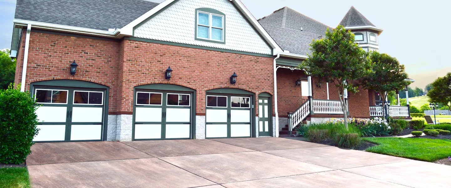 Style Safe 5200 garage door shown on a home