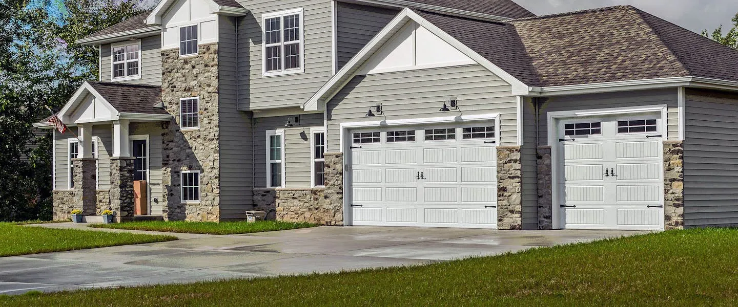 Therma Safe 3200 garage door shown on a home
