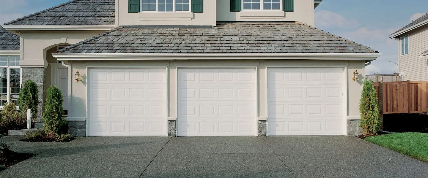 Therma Tech 3500 garage door shown on a home