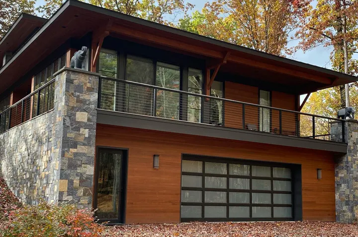 Raynor StyleView garage door shown on a home