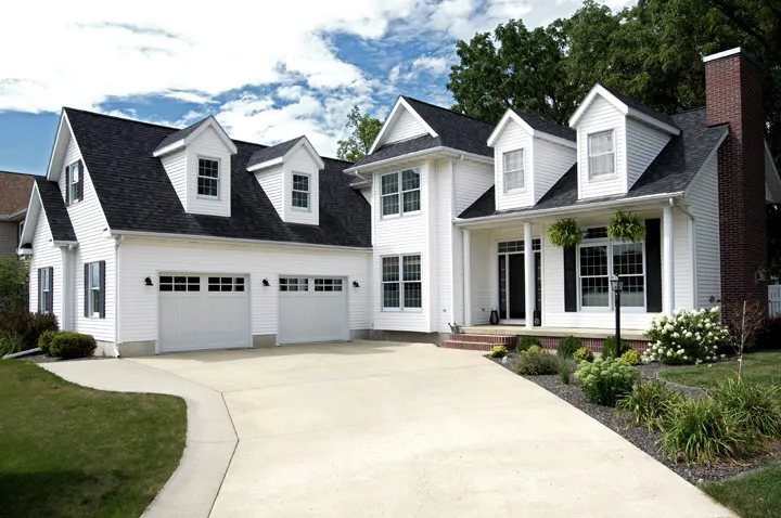 RockCreeke garage door shown on a home